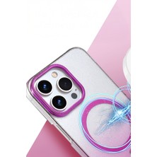 Kap Kaç iPhone 14 Pro Max Glossy Magsafe Kapak - Pembe