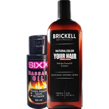 Kap Kaç Brickell Şampuan Erkek 237 ml Saçsakal Anti-Beyaz ve + 1sıxx Erotikmasaj Yağı 60 ml