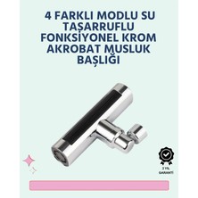 Valor Krom Kaplamalı Çok Fonksiyonlu Musluk Başlığı | Paslanmaz Malzeme
