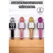 Renas Store Şarjlı ve Uzun Pil Ömürlü Karaoke Mikrofon USB Bellek Destekli, Profesyonel Ses
