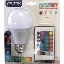 Kap Kaç Voltek 9W Kumandalı Beyaz+Rgb LED Ampul