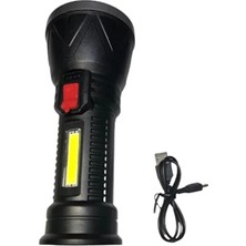 Astraltech Güçlü Şarjlı El Feneri 9 LED Uzun Menzil ve 4 Işık Modu