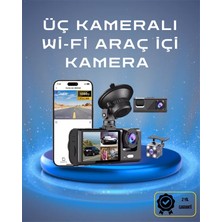 Astraltech Üç Kameralı 1080P Full Hd Araç Içi Kamera – G-Sensörlü ve Gece Görüşlü