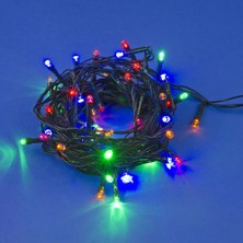 Renas Store 10 M 100 LED Pilli 2 Kademeli Rgb Işık Siyah Kablo