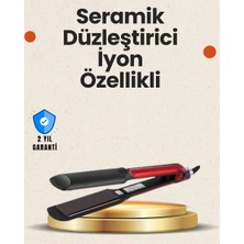 Renas Store Elektriklenmeyi Azaltan Iyonlu Saç Düzleştirici – Titanyum Plaka ve Şık Tasarım