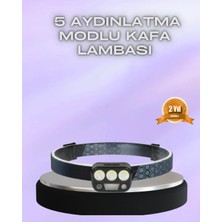 Renas Store El Hareket Sensörlü LED Kafa Feneri 5 Mod Ayarlanabilir
