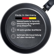 Fissler Ceratal Comfort Orbit Siyah Alüminyum Kızartma Tavası Seramik Kaplı Çap 28 cm Seramik Yapışm