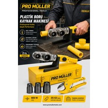 Pro Müller Alman Profesyonel Metal Mini Çantalı Pvc Plastik Boru Kaynak Makinesi 800W + Makas Hediyeli