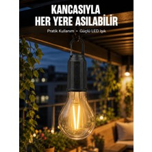 Marsilyan Taşınabilir Şarjlı LED Ampul Askılı Lamba Kamp Bahçe Lambası - MCT7476-7983