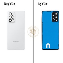 Arsking Samsung A33 Beyaz Arka Kapak Arka Cam Batarya Kapağı Lazer Kesim Kapak Pil Kapağı Back Cover