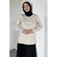 Julude Taşlı Tesettür Anne Penye Bluz P-00021461