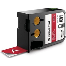 Dymo Xtl, Çok Amaçlı Vinil (24 mm x 7 Mt), Kırmızı/beyaz - 1868763