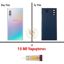 Arsking Samsung Note 10 Plus Aura Işıltısı Arka Pil Kapağı Batarya Kapağı Lazer Kesim + B-7000 Yapıştırıcı