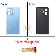 Arsking Xiaomi Redmi Note 12 Pro 4g Yıldız Mavisi Arka Pil Kapağı Batarya Kapağı + B-7000 Yapıştırıcı