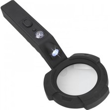 Renas Store 7 LED Aydınlatma Fener Pusula 4x Büyütme Okuma Büyüteç  TH-600557