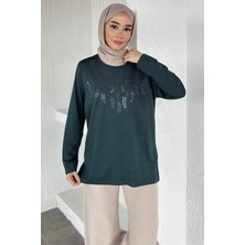 Julude Taşlı Tesettür Anne Penye Bluz P-00021461