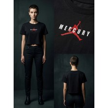 Pod Freddie Mercury Tarzında Crop Top T-Shirt