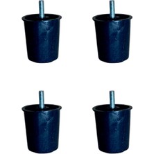 Renas Store Baza Plastik Ayak - 58MM - Siyah M.8 HKS276 - 4 Adet
