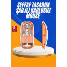 Astraltech Mouse Fare Kablosuz Mouse Fare Şarjlı Bluetooth Sessiz 5 Tuşlu Şeffaf