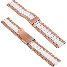 Renas Store 22MM Gear S3 Watch 4 -Gt2 GT2E 46MM Kayışkordon Seramik Paslanmaz ÇELIK-(5775)