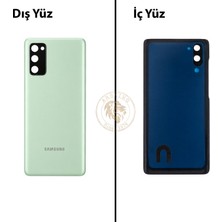 Arsking Samsung S20 Fe Nane Yeşili Arka Pil Kapağı Batarya Kapağı Lazer Kesim Back Cover