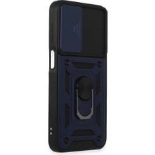 Renas Store Newface Samsung Galaxy M34 5g Kılıf Pars Lens Yüzüklü Silikon - Lacivert