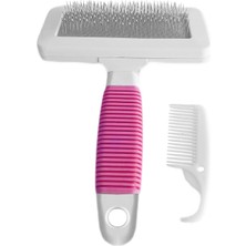 Renas Store Temizleme Aparatlı Kedi Köpek Tarağı 12 Cm-15 cm Large Pembe