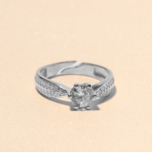Eva Pırlanta Taşlı Yüzük 718838 Silver