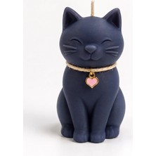 Umay Aura Kedi Figürlü Dekoratif Mum -Şans Kedisi Hediyelik Biblo Mum Soya Wax