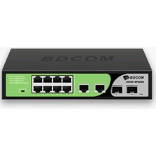 Bdcom S1500-8P2G2S 12 Port Gıgabıt 8xpoe 90W 2XRJ45 2xsfp Yönetilemez Switch