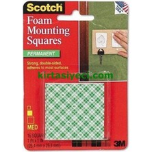 3m 111 Scotch Çift Tarafli Yapiskan Köpük Kareler 16 Adet 25,4MMX25,4MM