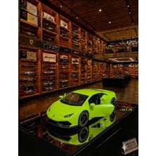 Oyuncak Sahili Lamborghını Huracan Tarzı Metal Araba 10.5cm Kapılar Açılır Çekbırak Koleksıyon 1:50 Lamborghini Model Metalic Yeşil