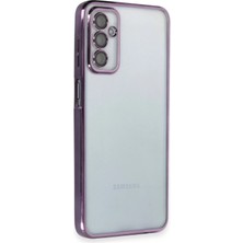 Mey Ithalat®  Samsung Galaxy M23 Kılıf  Lensli Silikon - Mor
