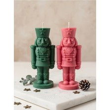 Umay Aura Kurşun Asker Soya Mum Fındıkkıran Dekoratif Heykel Mum 2'li Set %100 Doğal Soya Wax