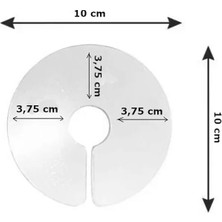 Renas Store Elizabet Şeffaf Kuş Yakalığı 3.75 Cm-10 cm Standart