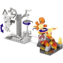 Bg Store Brands Pokemon Action Figure Yapı Oyuncakları, Charmander'ın Ateş Tipi Spin, 81 Parça, 1 Yapılabilir Karakter ve Dönüş Hareketi, Çocuklar Için