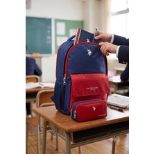 U.S. Polo Assn. Unisex Okul Sırt Çantası Seyahat Günlük Çanta Kalemlik 2'li Set PLCANSET26096-097