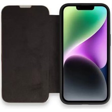 Renas Store Apple iPhone 13 Pro Max Kılıf Dolpin Kapaklı - Siyah