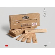 Hatas Takviyesiz Tahta Cetvel 020 20 cm 25 Adet=1 Paket