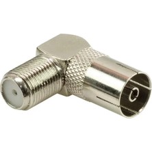 Renas Store F Konnektör Dişi - 60 Ohm Dişi L Tip Çevirici