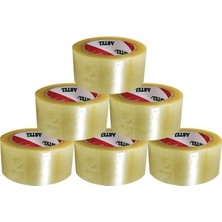 Astel 6’lı 45X100 Şeffaf Koli Bandı Güçlü Yapışkanlı Paketleme Seti