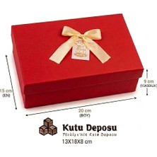 Kutu Deposu 15X20X9 cm Hediye Kutusu-Kırmızı