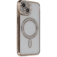 Uravas Store Iphone 13 Kılıf Joke Simli Magneticsafe Kılıf - Gold