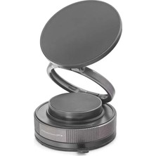 Uravas Store Magsafe Uyumlu Manyetik Vantuzlu 360° Döner Araç Içi Telefon Tutucu Metal - Siyah HDX8027