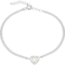 Eva Pırlanta Kalp Bileklik 717015 Silver