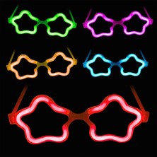 Uravas Store Yıldız Glow Gözlük - Yıldız Şekilli Glow Stick Gözlüğü - Glow Partisi Gözlük 12 Adet (5047)