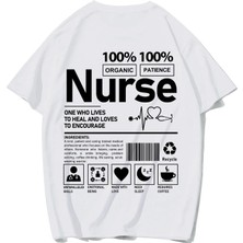 Brz Collection Unisex Oversize Nurse T-Shirt (Beyaz)