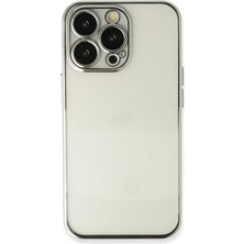 Mey Ithalat®   Iphone 14 Pro Max Kılıf  Lensli Silikon - Gümüş