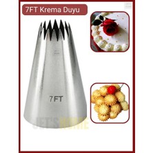 Jet's Home 7ft Yıldız Krema Duyu Cupcake, Ekler ve Tart Süsleme Ucu Paslanmaz Çelik Büyük Boy 35X18X50 mm
