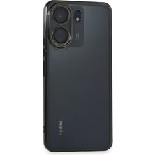 Mey Ithalat®   Redmi 13C Kılıf  Lensli Silikon - Siyah